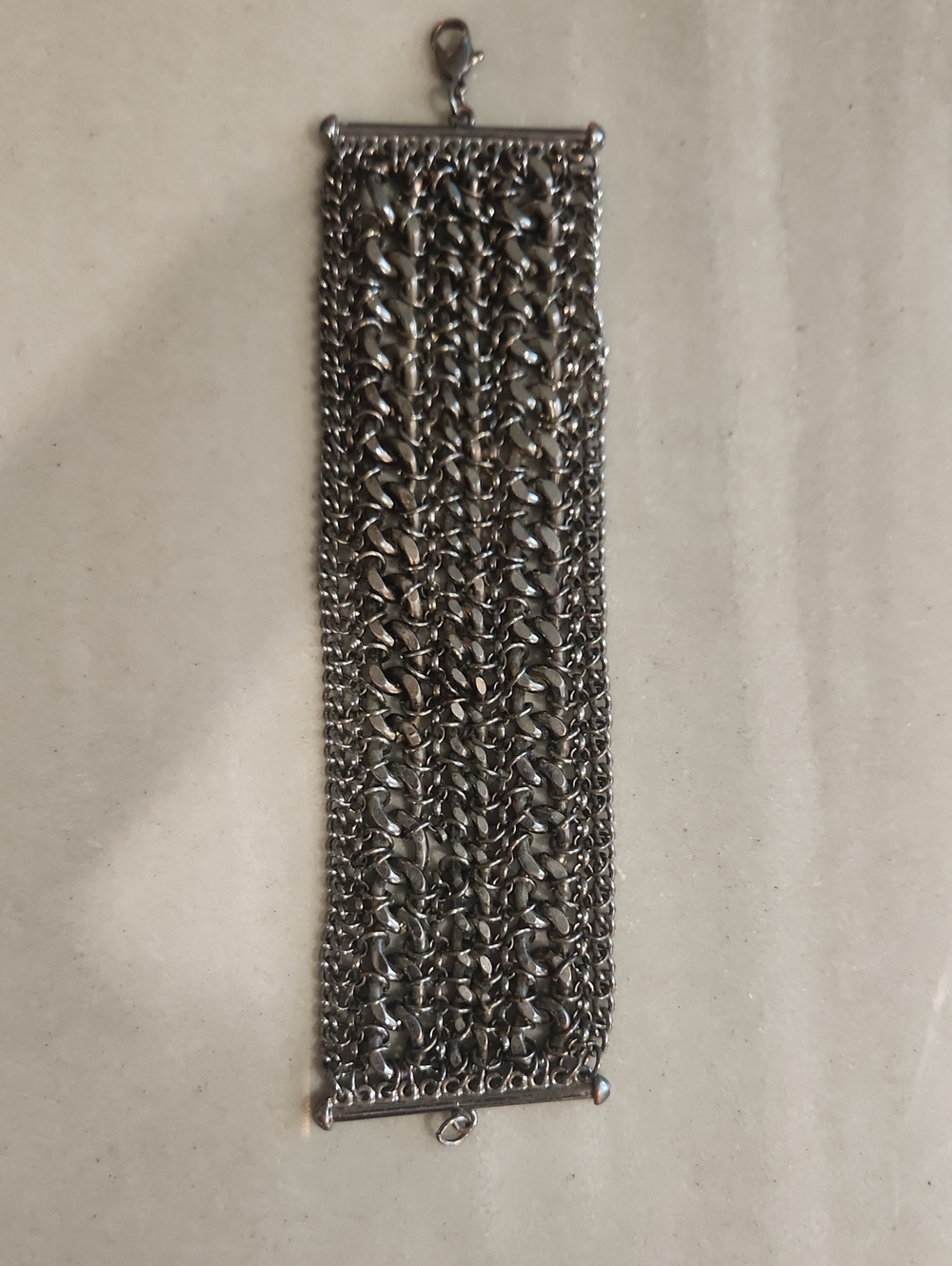 Silver Multi-Row Chain Link Bracelet - Women Accessories